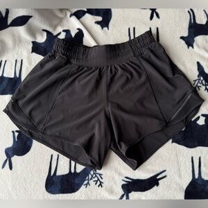 Lululemon Hotty Hot Short II *Long 4" Low Rise 
Size 4 Black